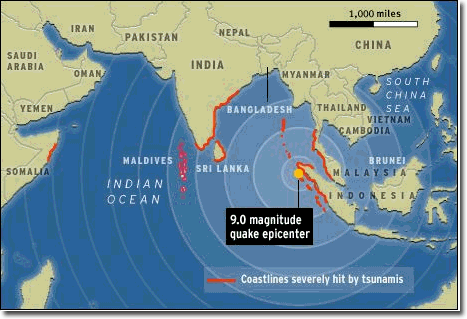 Tsunami 2004 affected areas