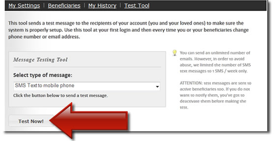 Testing SMS messages