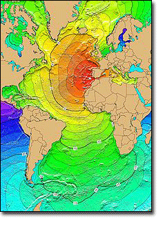 1775 Tsunami wave chart