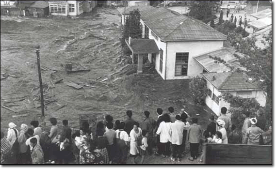 1960 Chilean Tsunami - Safe from high ground. 