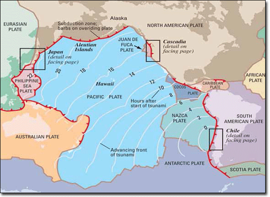 1960 Chilean Tsunami map