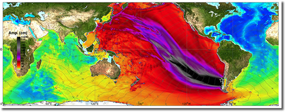 Graph of the Chilean tsunami