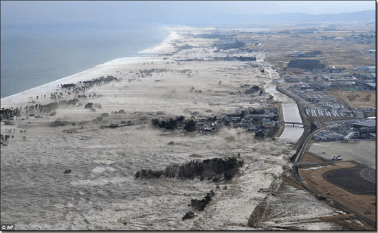 2011 Japan Tsunami coastline