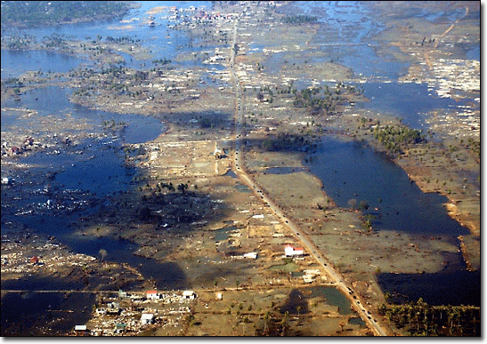 2004 Banda AcehTsunami aerial photo